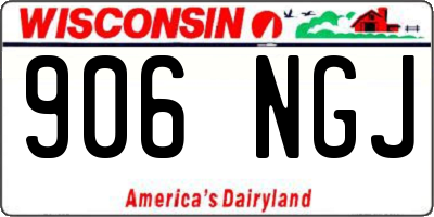 WI license plate 906NGJ