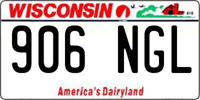 WI license plate 906NGL