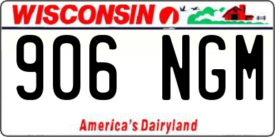 WI license plate 906NGM