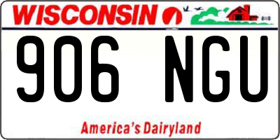 WI license plate 906NGU