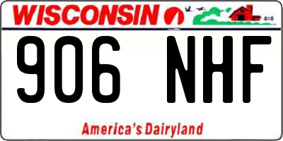 WI license plate 906NHF