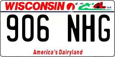 WI license plate 906NHG