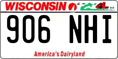 WI license plate 906NHI