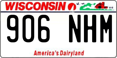 WI license plate 906NHM