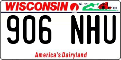 WI license plate 906NHU