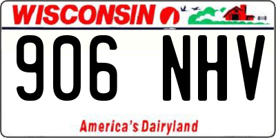 WI license plate 906NHV