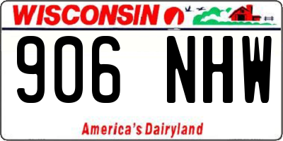 WI license plate 906NHW