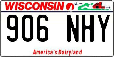 WI license plate 906NHY