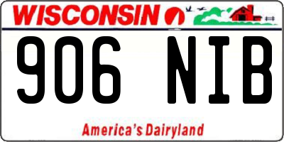 WI license plate 906NIB