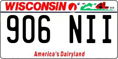 WI license plate 906NII