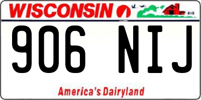 WI license plate 906NIJ