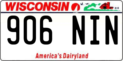 WI license plate 906NIN
