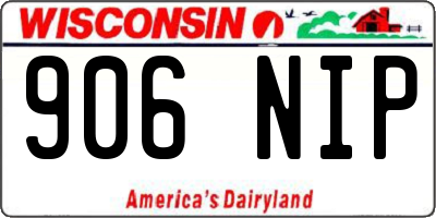 WI license plate 906NIP