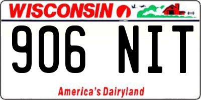 WI license plate 906NIT