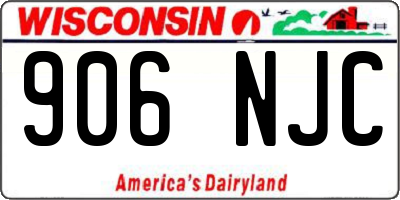 WI license plate 906NJC
