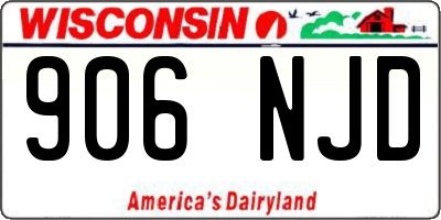 WI license plate 906NJD