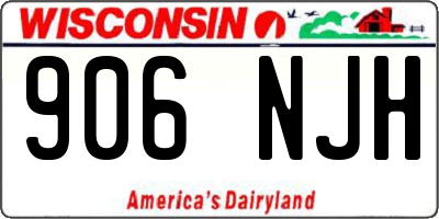 WI license plate 906NJH