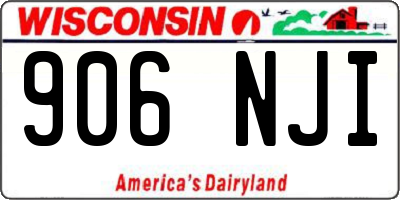 WI license plate 906NJI