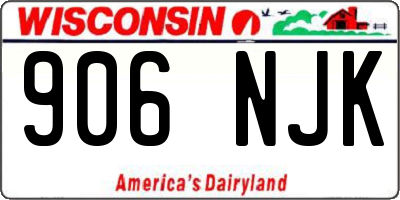 WI license plate 906NJK