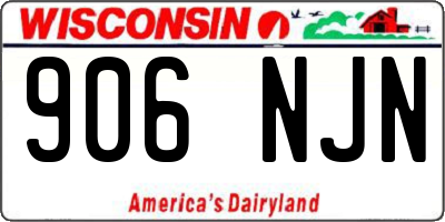 WI license plate 906NJN