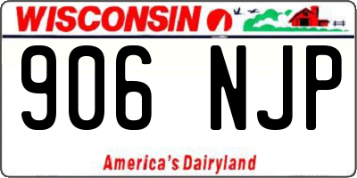 WI license plate 906NJP
