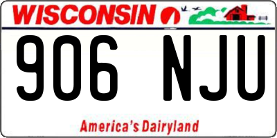 WI license plate 906NJU
