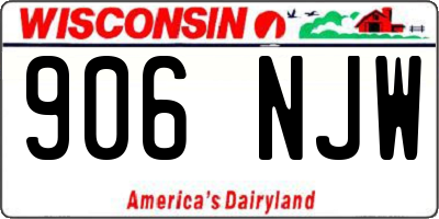 WI license plate 906NJW