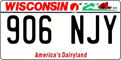 WI license plate 906NJY