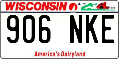 WI license plate 906NKE