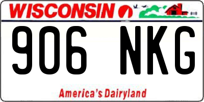 WI license plate 906NKG