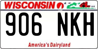 WI license plate 906NKH