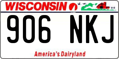 WI license plate 906NKJ