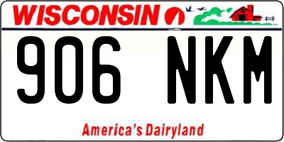WI license plate 906NKM