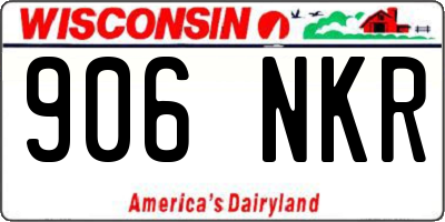 WI license plate 906NKR