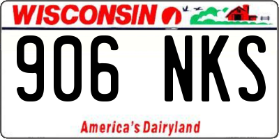 WI license plate 906NKS