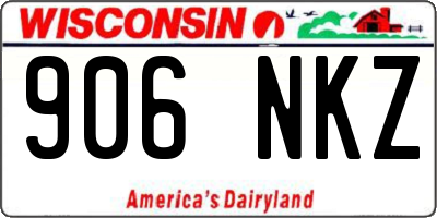 WI license plate 906NKZ