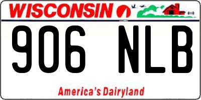 WI license plate 906NLB