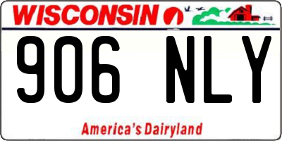 WI license plate 906NLY