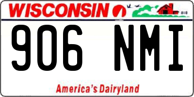 WI license plate 906NMI