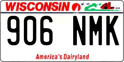 WI license plate 906NMK