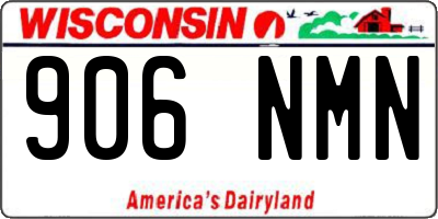 WI license plate 906NMN
