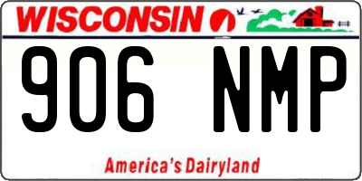 WI license plate 906NMP