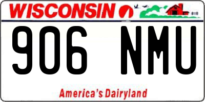 WI license plate 906NMU