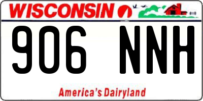 WI license plate 906NNH
