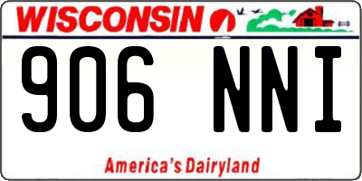 WI license plate 906NNI