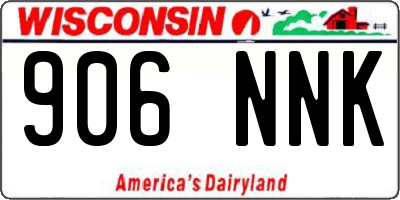 WI license plate 906NNK