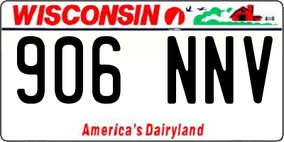 WI license plate 906NNV