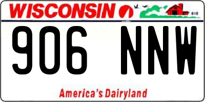 WI license plate 906NNW