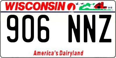 WI license plate 906NNZ