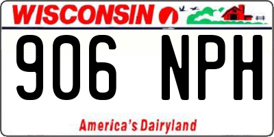 WI license plate 906NPH